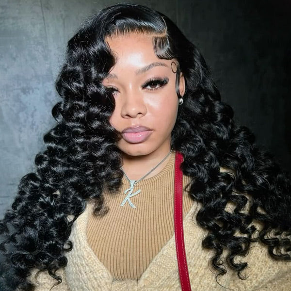 Wand Curl Pre-cut 7x5 HD Lace Bleached Knots Wear Go Glueless Wig Easy Install Beginner Friendly