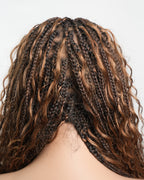 Kiki - 24" HD Full Lace Lightweight Human Hair Curls Boho Box Braided Wig