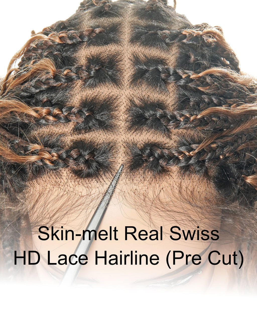 Kiki - 24" HD Full Lace Lightweight Human Hair Curls Boho Box Braided Wig