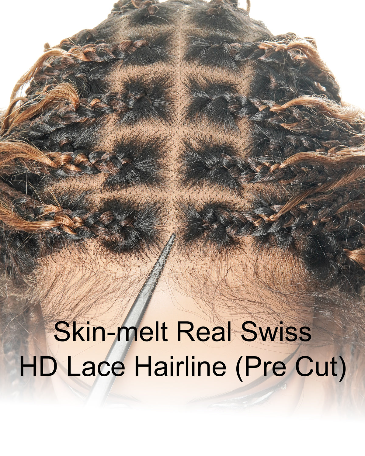 Kiki - 24" HD Full Lace Lightweight Human Hair Curls Boho Box Braided Wig