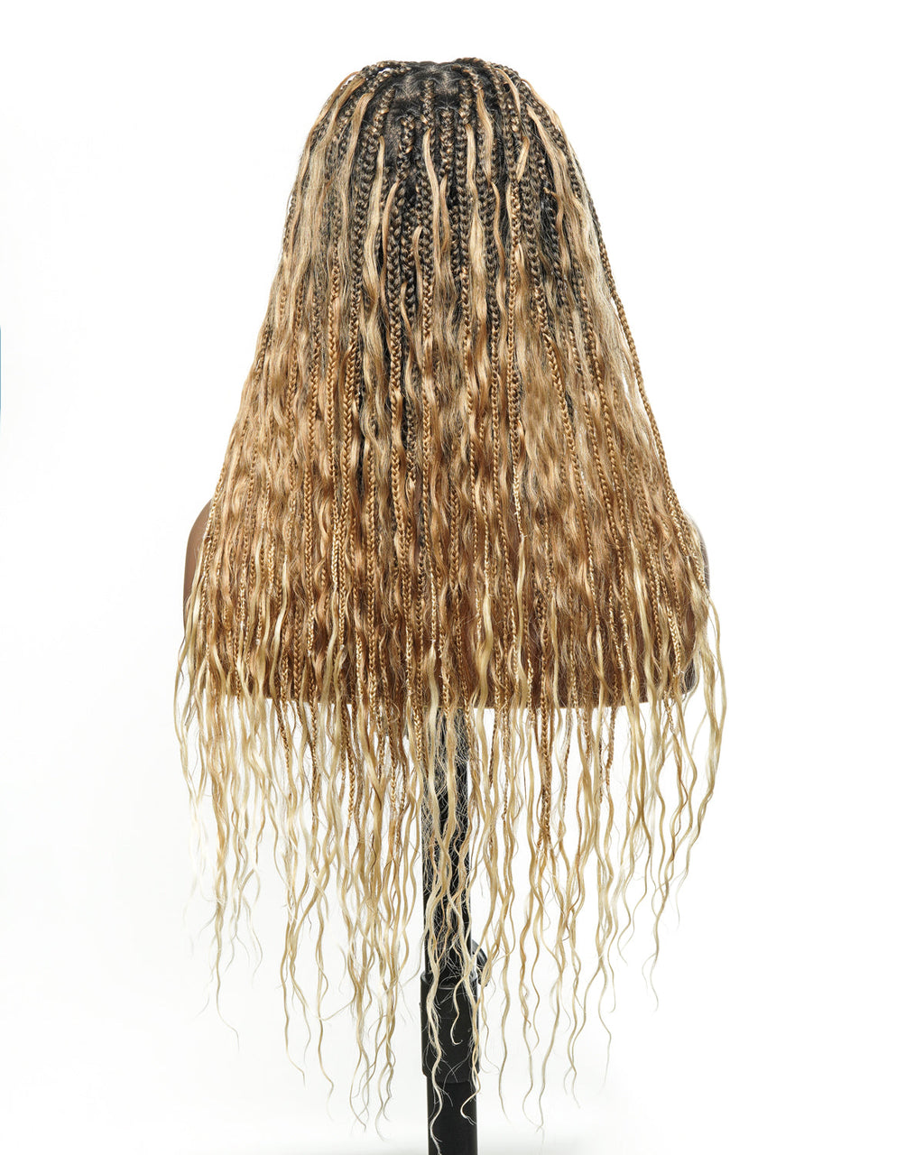 Kiki - 24" HD Full Lace Lightweight Human Hair Curls Boho Box Braided Wig