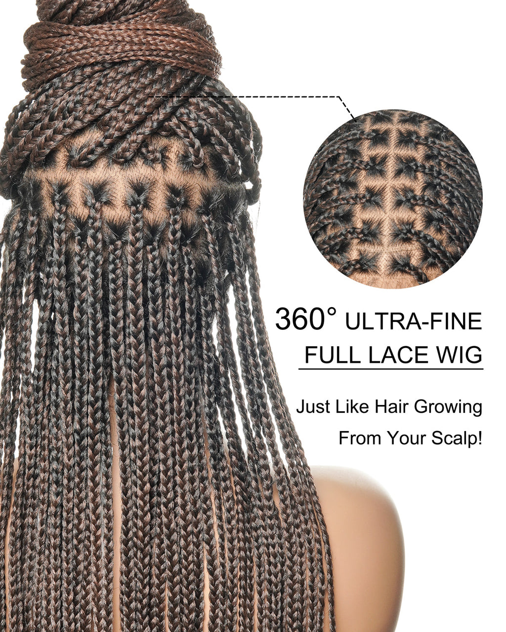 HD Full Lace Knotless Box Braided Wig
