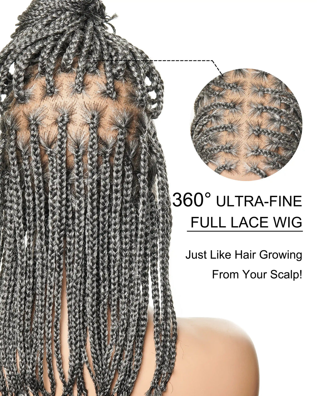HD Full Lace Knotless Box Braided Wig