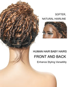 Lola - 16" Pre Bleached HD Full Lace Boho Locs Wig With Human Hair Boho Curls