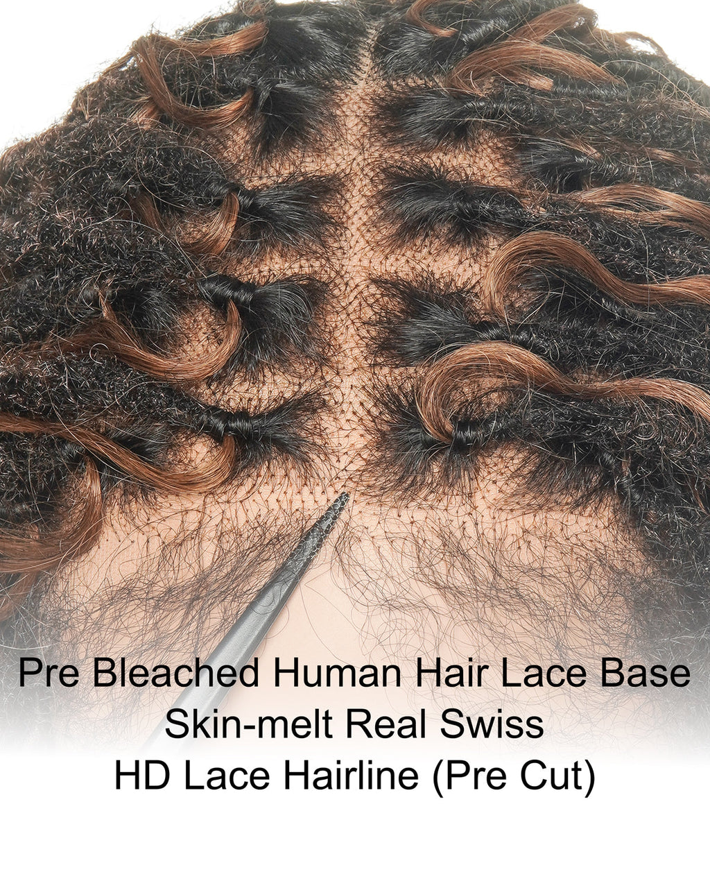 Lola - 16" Pre Bleached HD Full Lace Boho Locs Wig With Human Hair Boho Curls