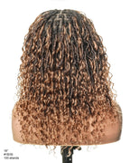 Lola - 16" Pre Bleached HD Full Lace Boho Locs Wig With Human Hair Boho Curls