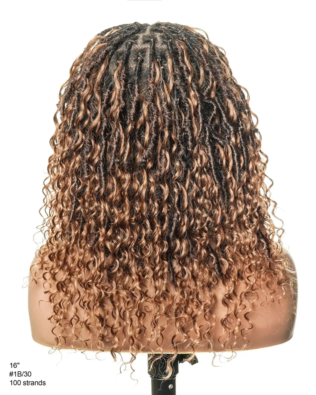 Salon-level Knotless Boho Locs HD Full Lace Human Hair Boho Curls 80 Strands Braided Wig