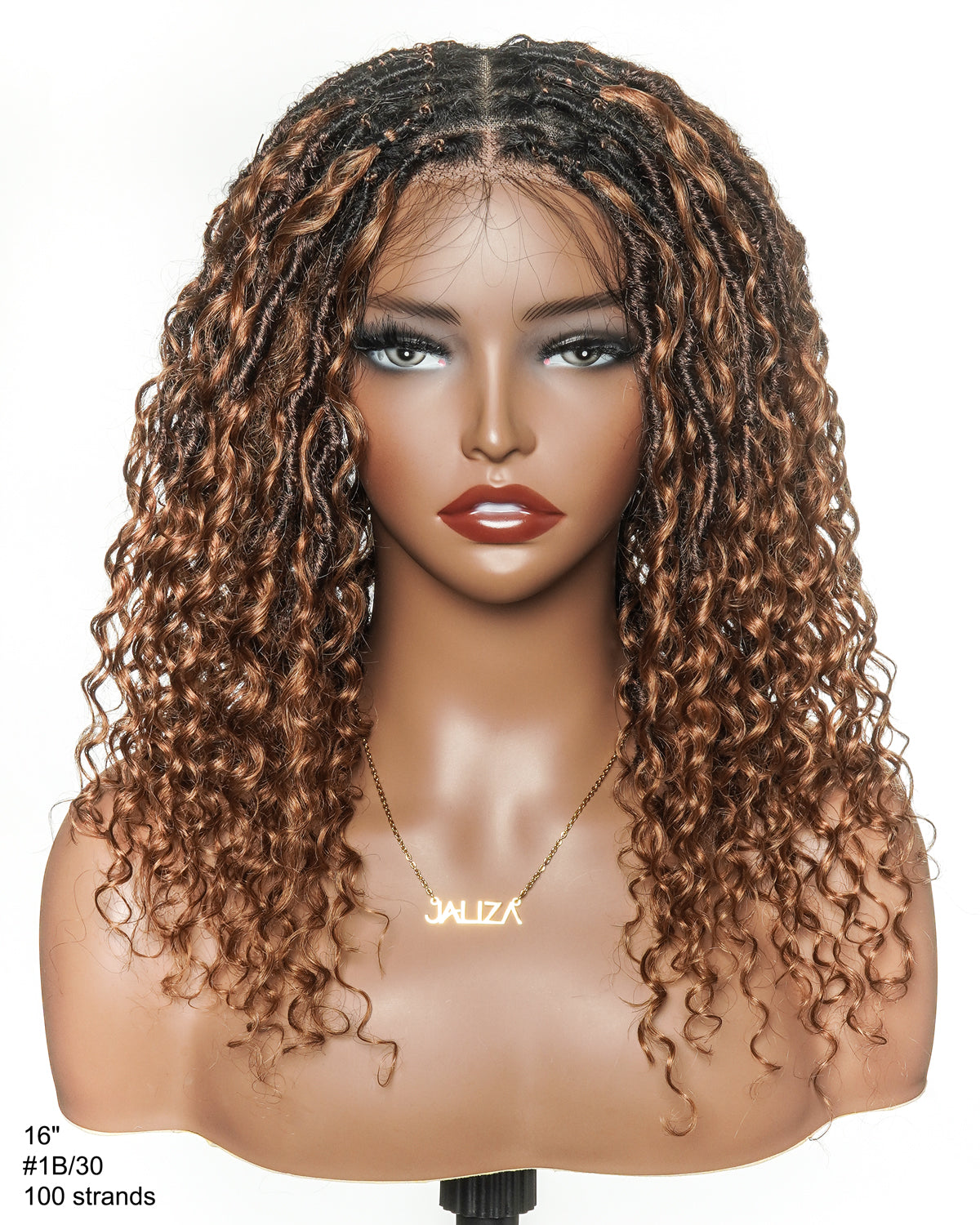 Salon-level Knotless Boho Locs HD Full Lace Human Hair Boho Curls 80 Strands Braided Wig