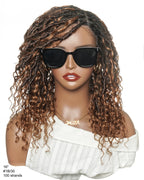 Lola - 16" Pre Bleached HD Full Lace Boho Locs Wig With Human Hair Boho Curls