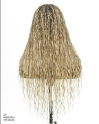 Glueless 16"-24" Pre Cut HD Full Elastic Lace Human Hair Boho Curls Lightweight Ready-To-Go Braided Wig (Lace Not Hand Tied)