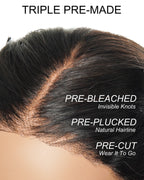 Glamvivi 28" Pre Bleached Glueless 100% Virgin Human Hair HD Lace Straight Wear-to-Go Wig (for US Market Only)