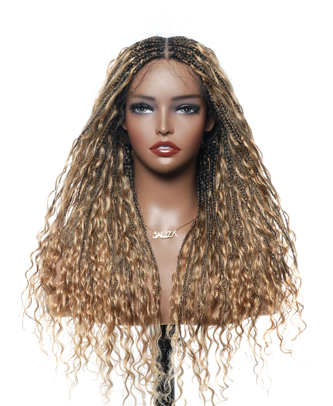 Kiki - 24" HD Full Lace Lightweight Human Hair Curls Boho Box Braided Wig