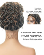 Salon-level Knotless Boho Locs HD Full Lace Human Hair Boho Curls 80 Strands Braided Wig