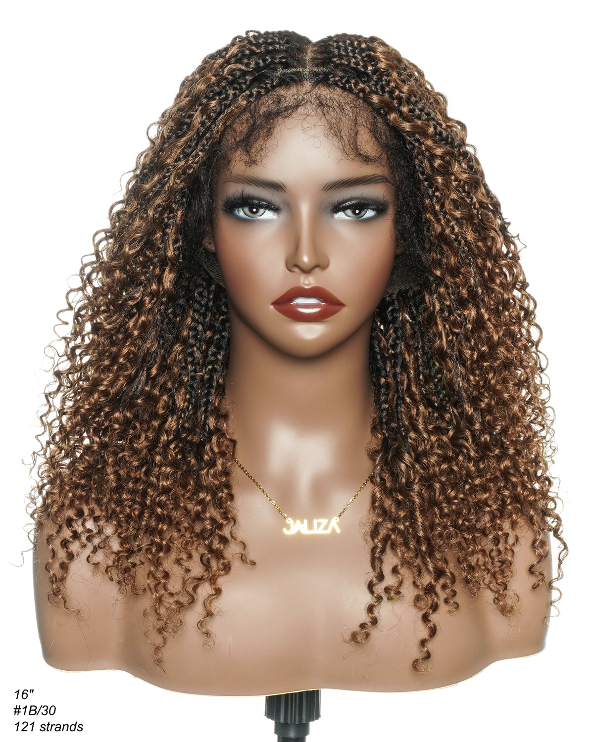 Lulu - Bora Bora Pre Bleached HD Full Lace Human Hair Curly Wave Boho Box Braided Wig
