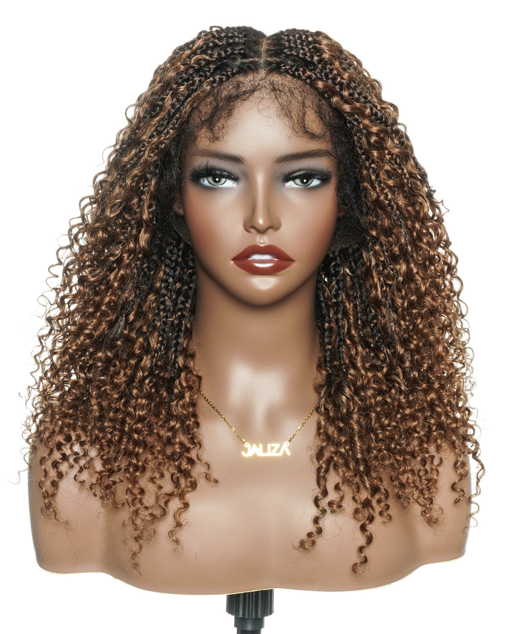 Lulu - Bora Bora Pre Bleached HD Full Lace Human Hair Curly Wave Boho Box Braided Wig