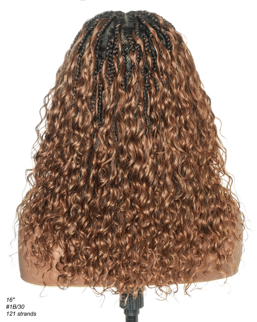 Lulu - Bora Bora Pre Bleached HD Full Lace Human Hair Curly Wave Boho Box Braided Wig