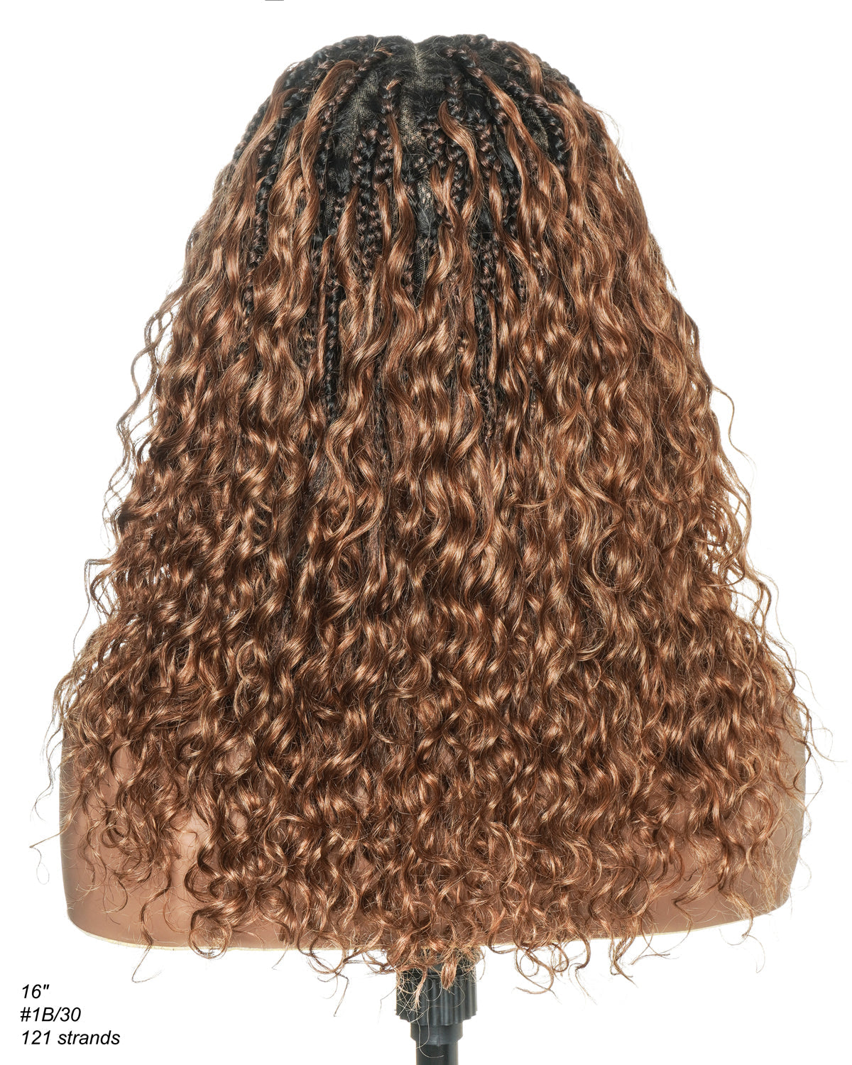 Lulu - Bora Bora Pre Bleached HD Full Lace Human Hair Curly Wave Boho Box Braided Wig