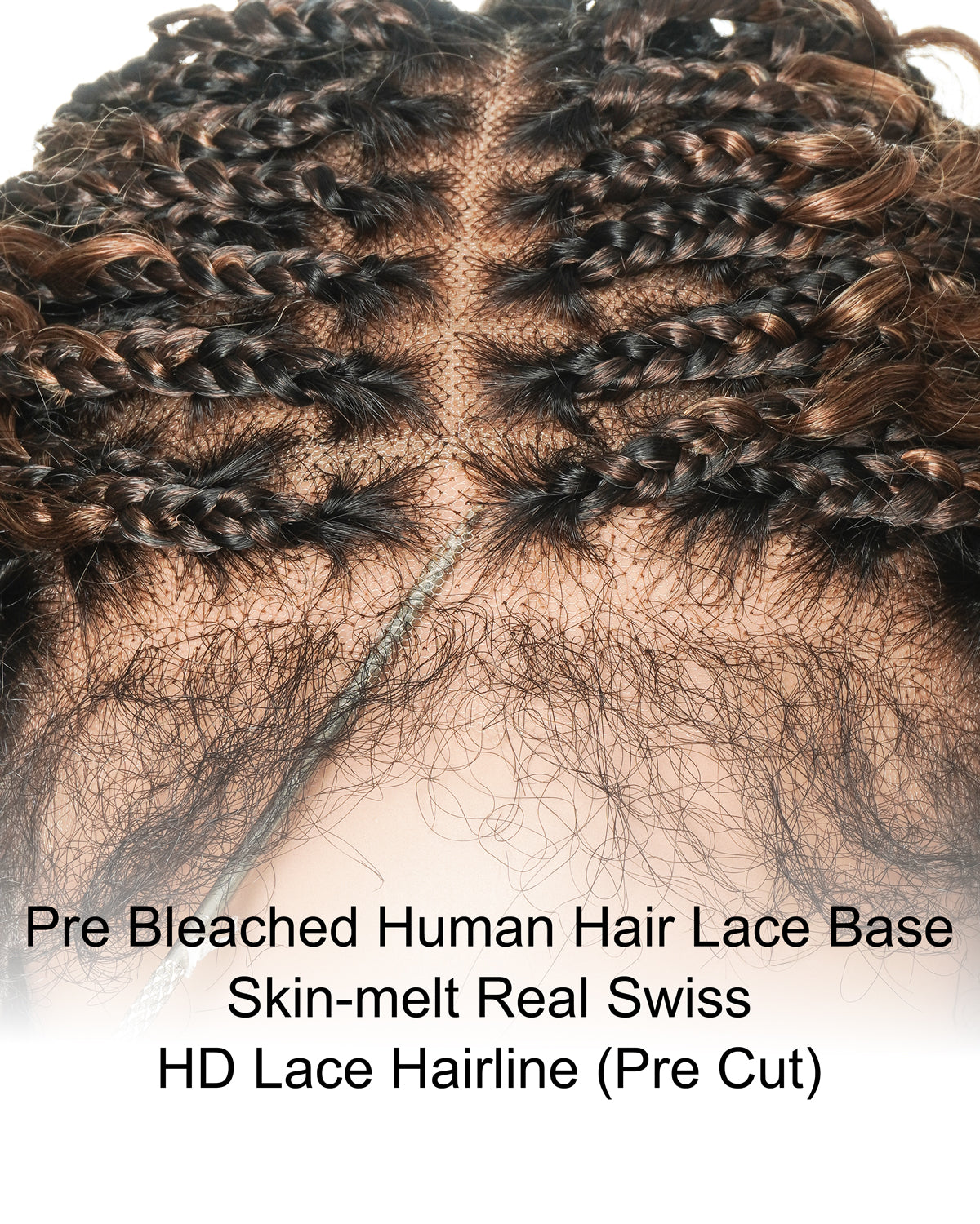 Lulu - Bora Bora Pre Bleached HD Full Lace Human Hair Curly Wave Boho Box Braided Wig
