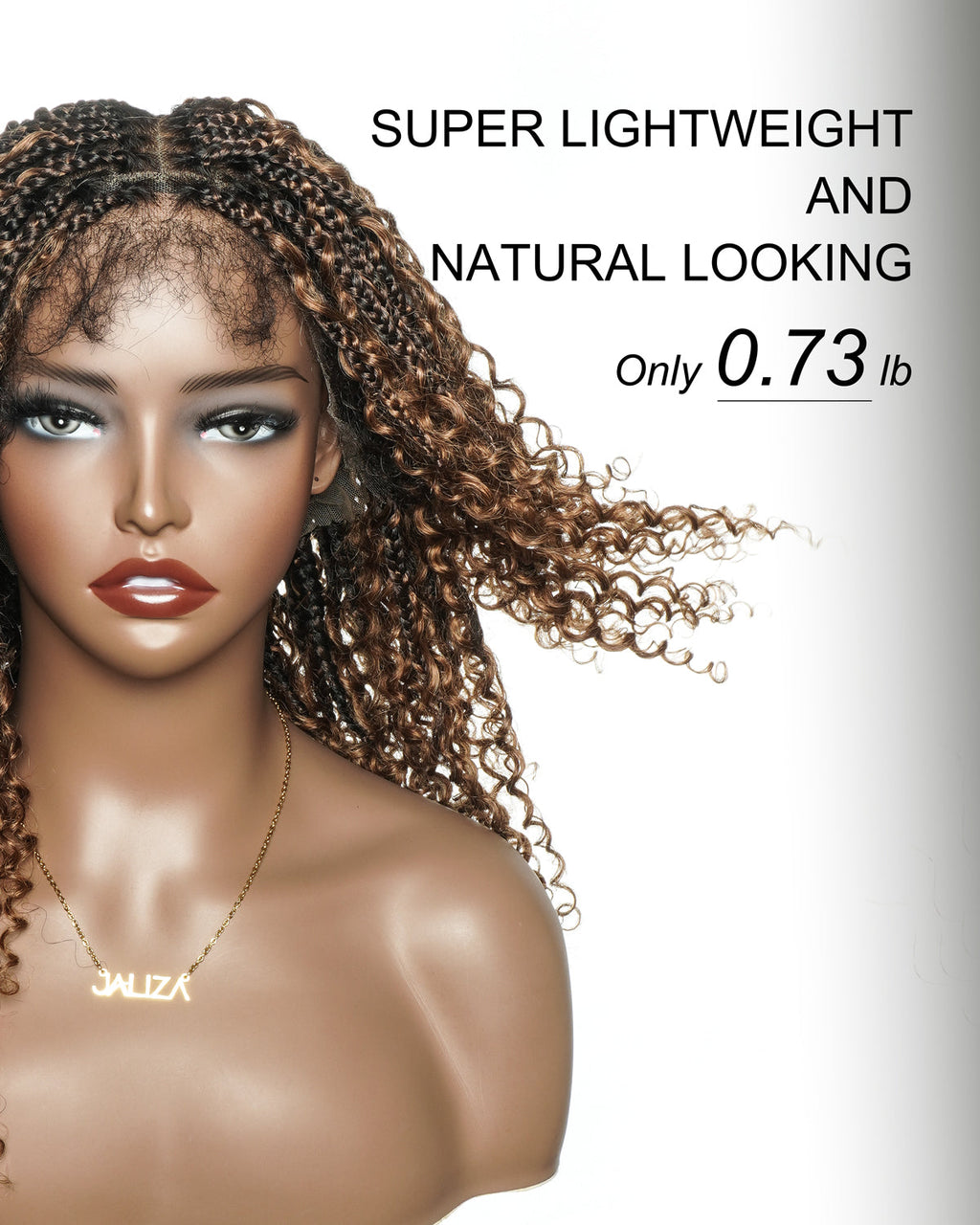 Lulu - Bora Bora Pre Bleached HD Full Lace Human Hair Curly Wave Boho Box Braided Wig