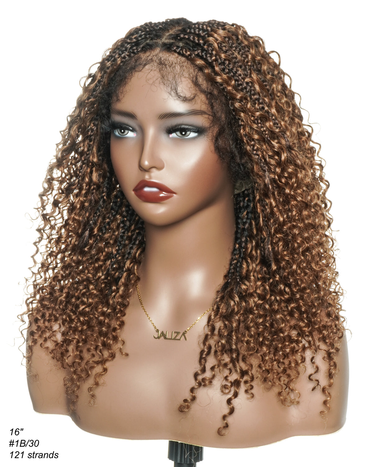 Lulu - Bora Bora Pre Bleached HD Full Lace Human Hair Curly Wave Boho Box Braided Wig