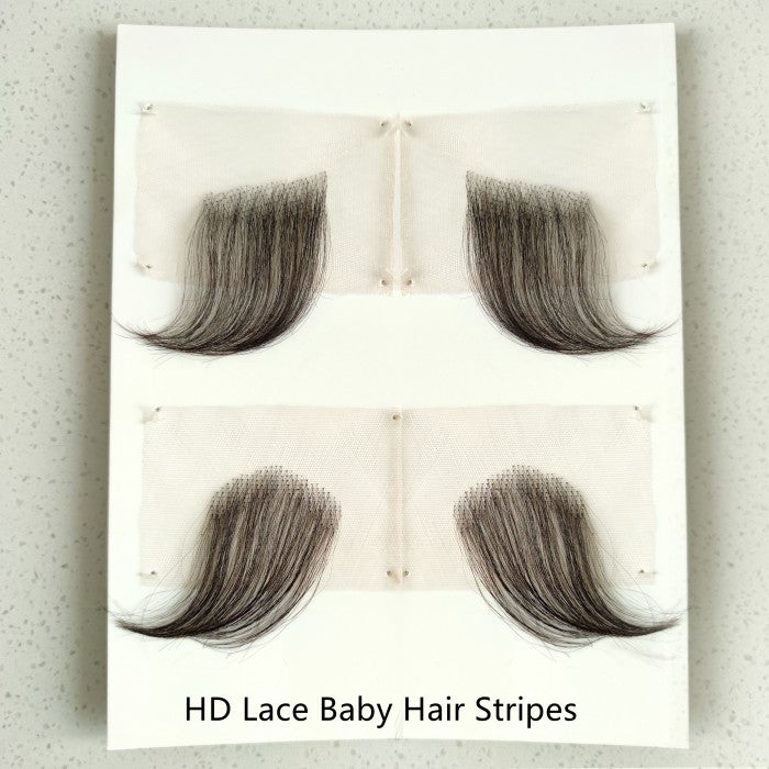 Reusable HD lace Fluff Babyhair Edge Stripes Super Tiny Knots