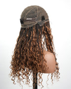 Kiki - 24" HD Full Lace Lightweight Human Hair Curls Boho Box Braided Wig