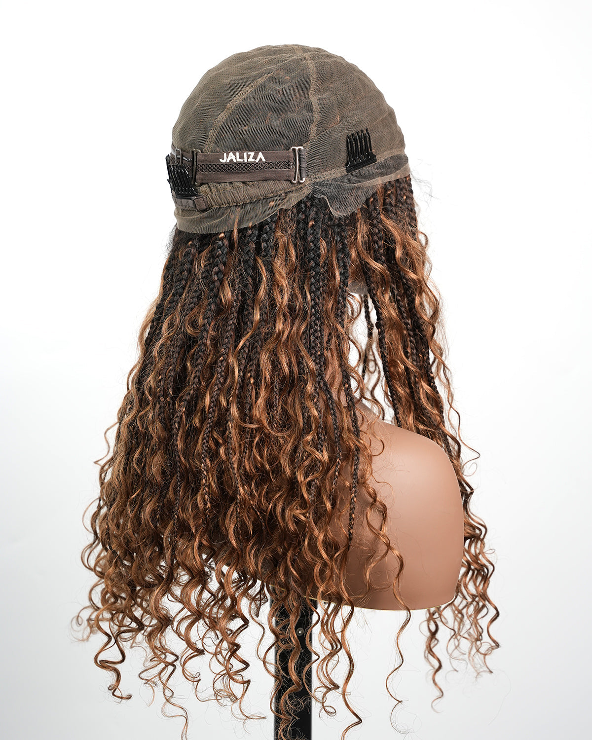 Kiki - 24" HD Full Lace Lightweight Human Hair Curls Boho Box Braided Wig