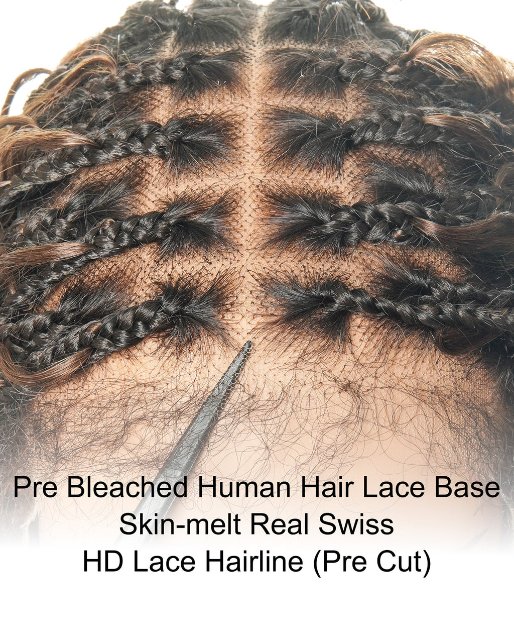 Kiki - 16" Pre Bleached HD Full Lace Human Hair Curls HD Full Lace Knotless Boho Box Braided Wig