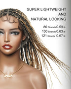 Kiki - 24" HD Full Lace Lightweight Human Hair Curls Boho Box Braided Wig