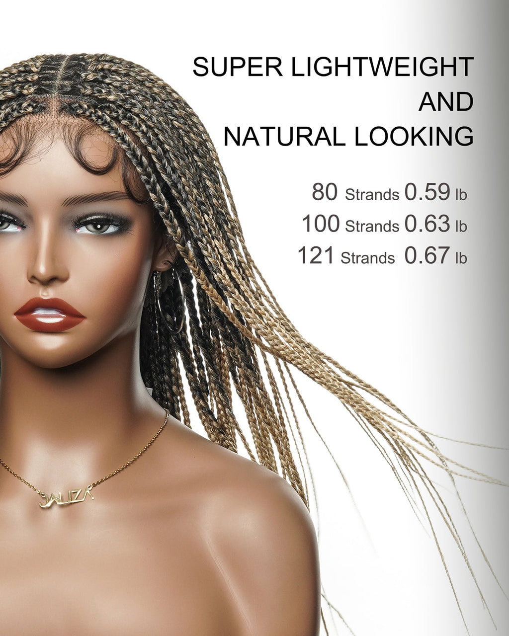 HD Full Lace Knotless Box Braided Wig