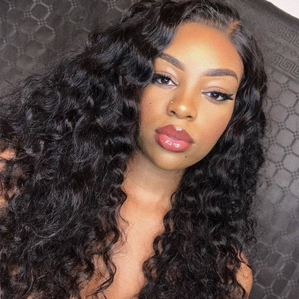 Pre Plucked HD Lace Wigs Loose Deep Wave Brazilian Virgin Human Hair Lace Front Wigs