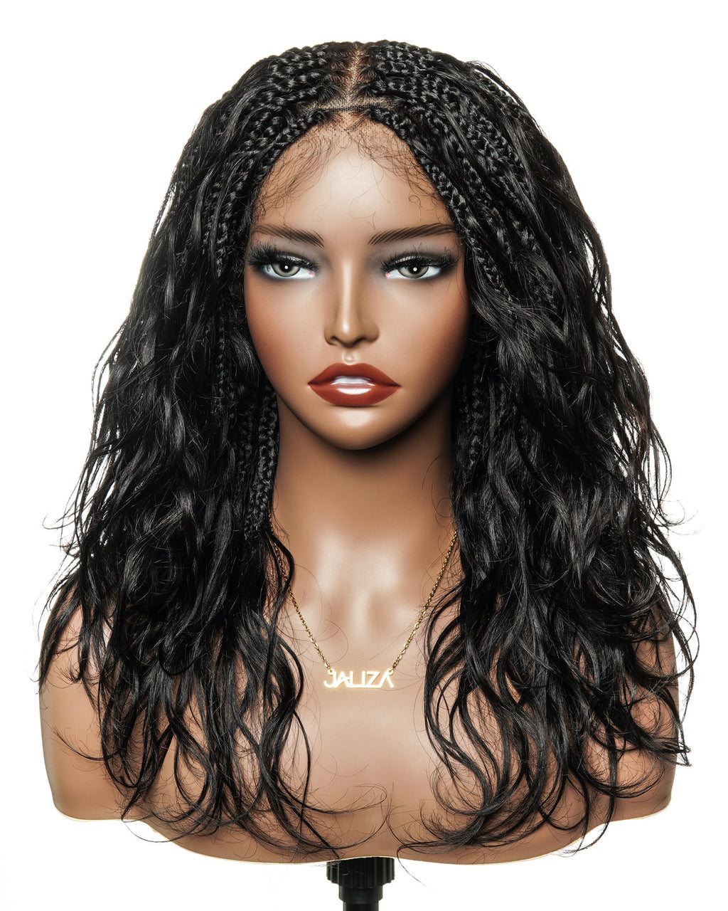 Michelle - Bora Bora Human Hair Body Wave Pre Bleached HD Full Lace Boho Box Braided Wig