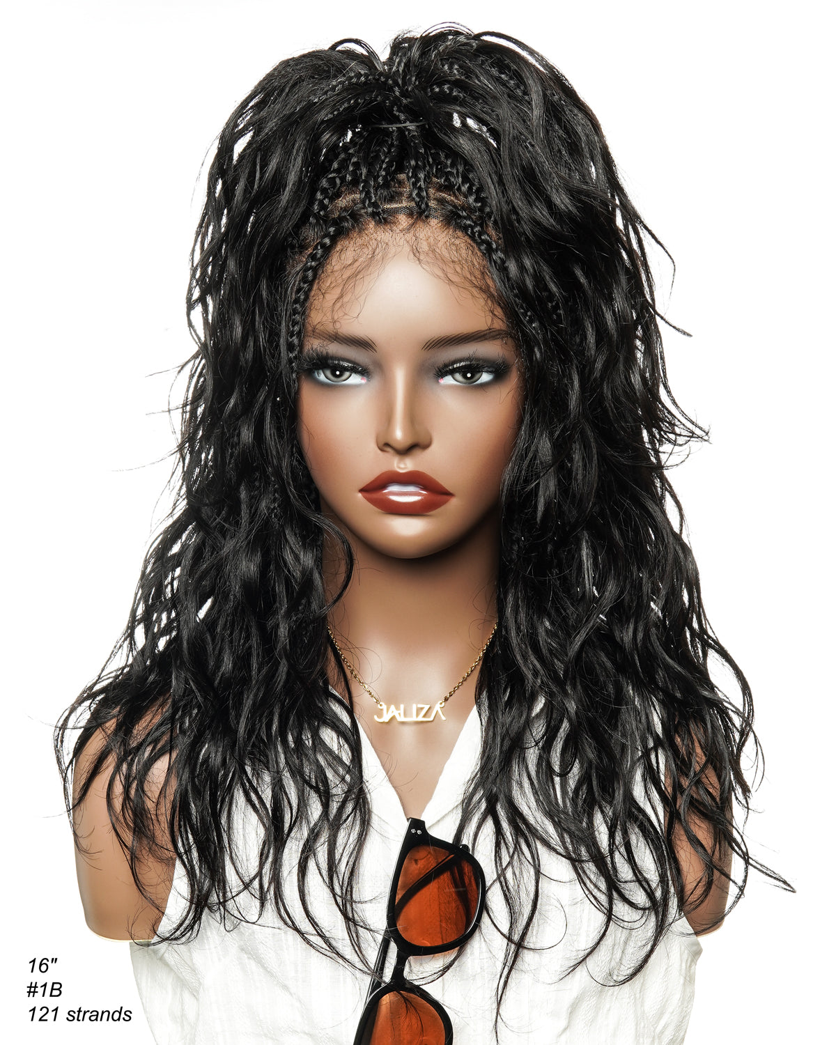 Michelle - Bora Bora Human Hair Body Wave Pre Bleached HD Full Lace Boho Box Braided Wig