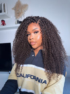 Lulu - Bora Bora Pre Bleached HD Full Lace Human Hair Curly Wave Boho Box Braided Wig