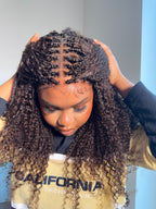 Lulu - Bora Bora Pre Bleached HD Full Lace Human Hair Curly Wave Boho Box Braided Wig