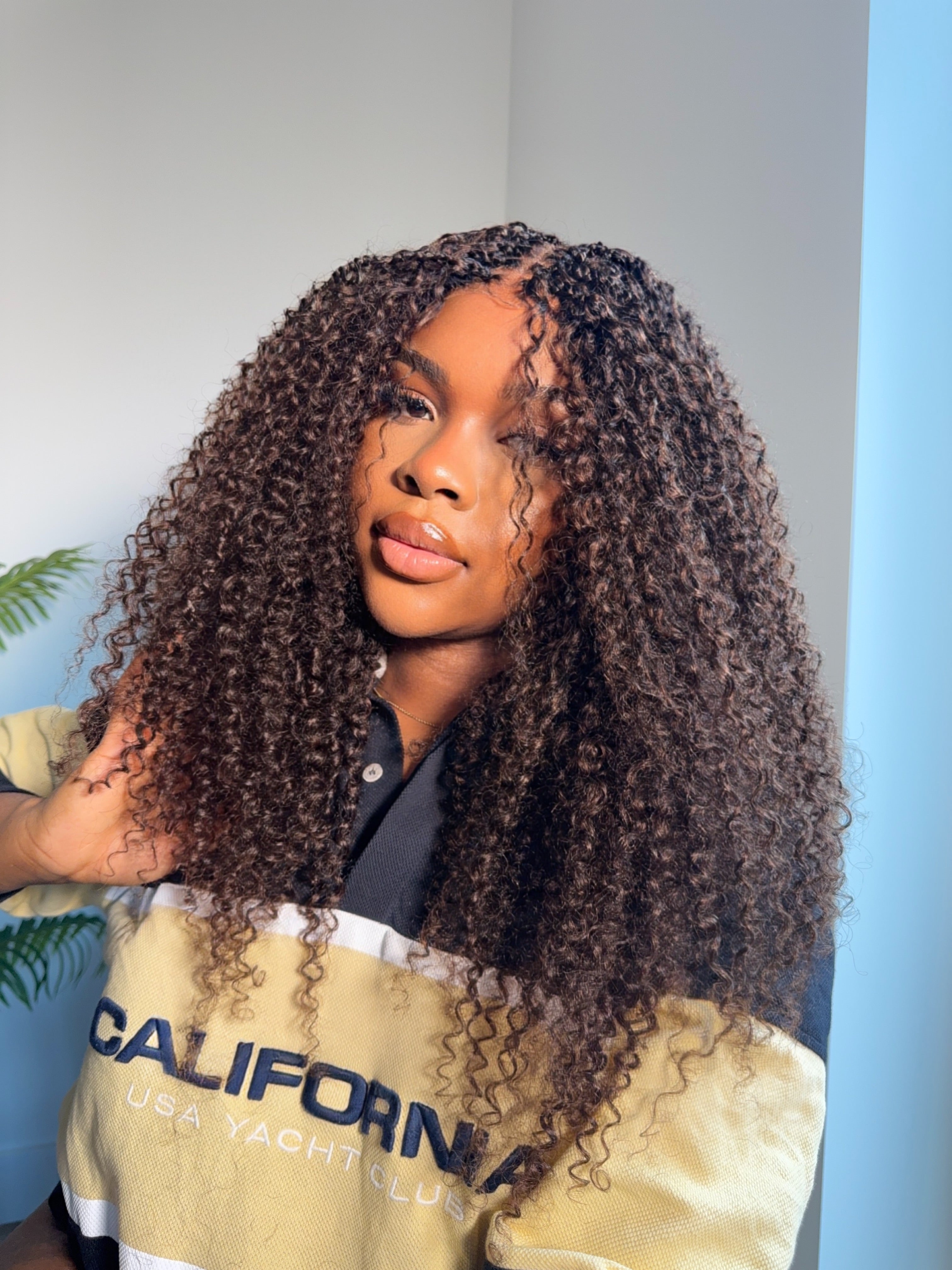 Lulu - Bora Bora Pre Bleached HD Full Lace Human Hair Curly Wave Boho Box Braided Wig