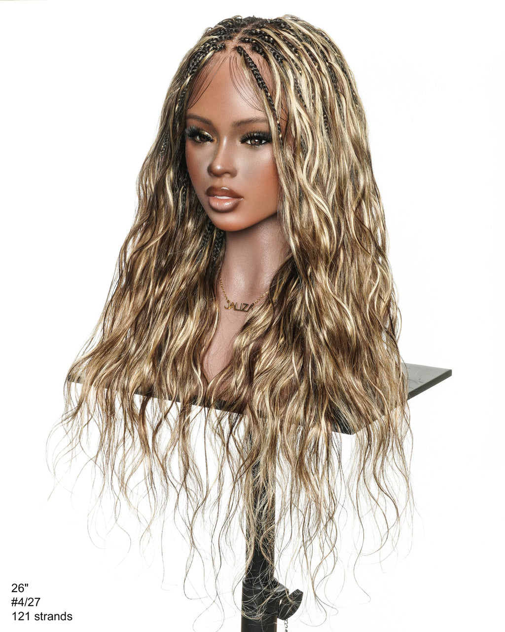 Michelle - Bora Bora Human Hair Body Wave Pre Bleached HD Full Lace Boho Box Braided Wig