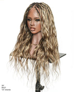 Michelle - Bora Bora Human Hair Body Wave Pre Bleached HD Full Lace Boho Box Braided Wig
