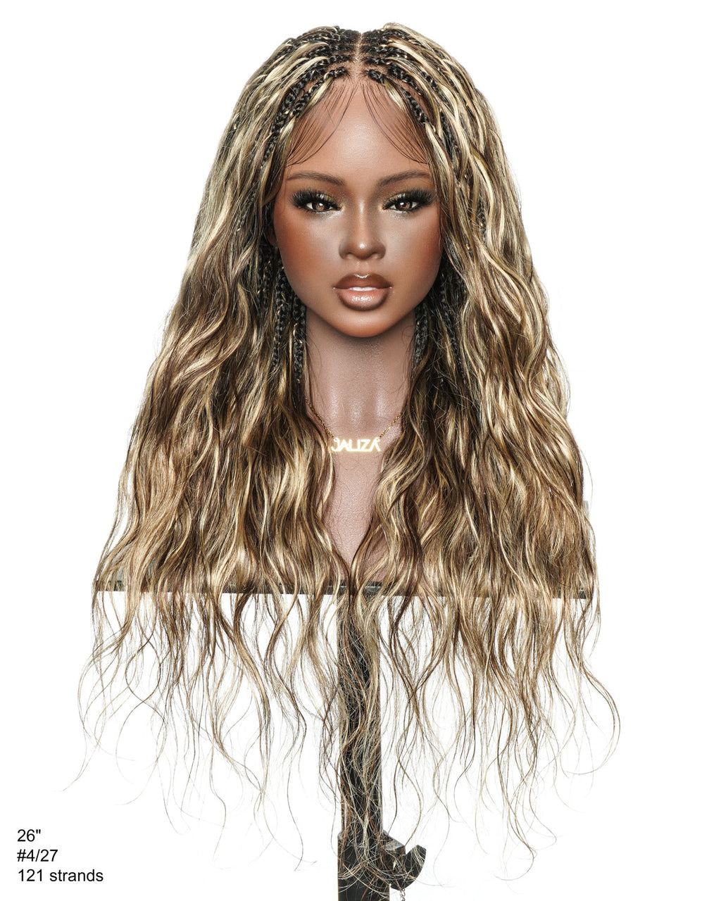 Michelle - Bora Bora Human Hair Body Wave Pre Bleached HD Full Lace Boho Box Braided Wig