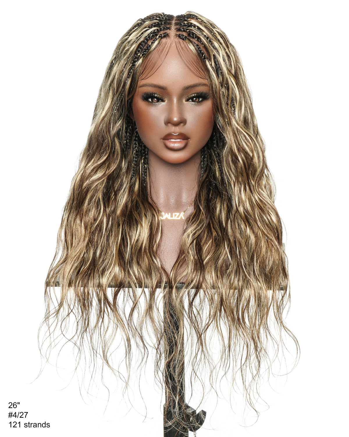Michelle - Bora Bora Human Hair Body Wave Pre Bleached HD Full Lace Boho Box Braided Wig