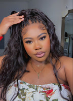 Michelle - Bora Bora Human Hair Body Wave Pre Bleached HD Full Lace Boho Box Braided Wig