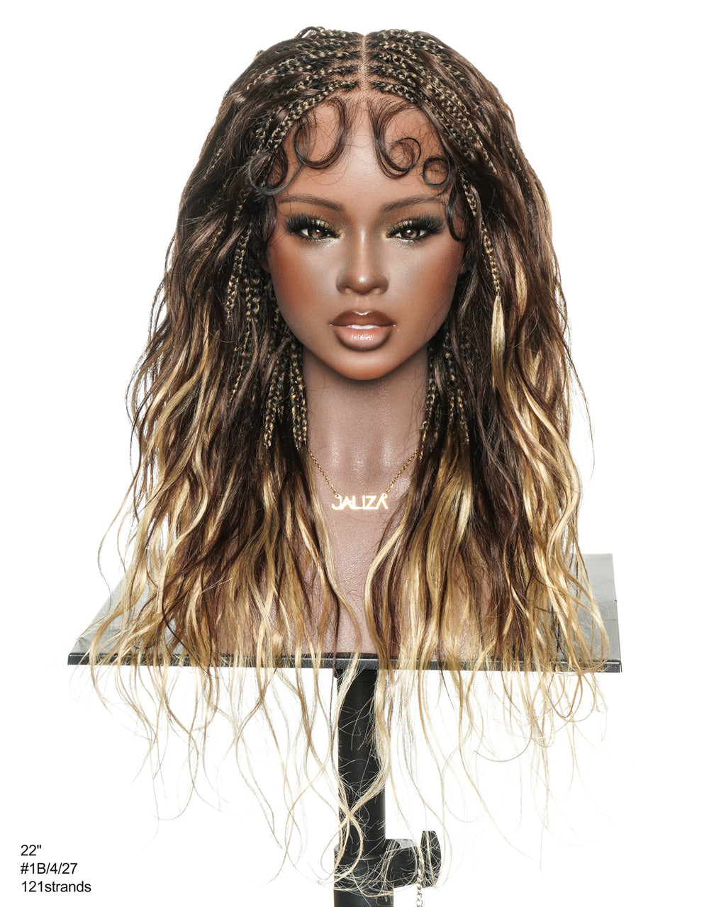Michelle - Bora Bora Human Hair Body Wave Pre Bleached HD Full Lace Boho Box Braided Wig