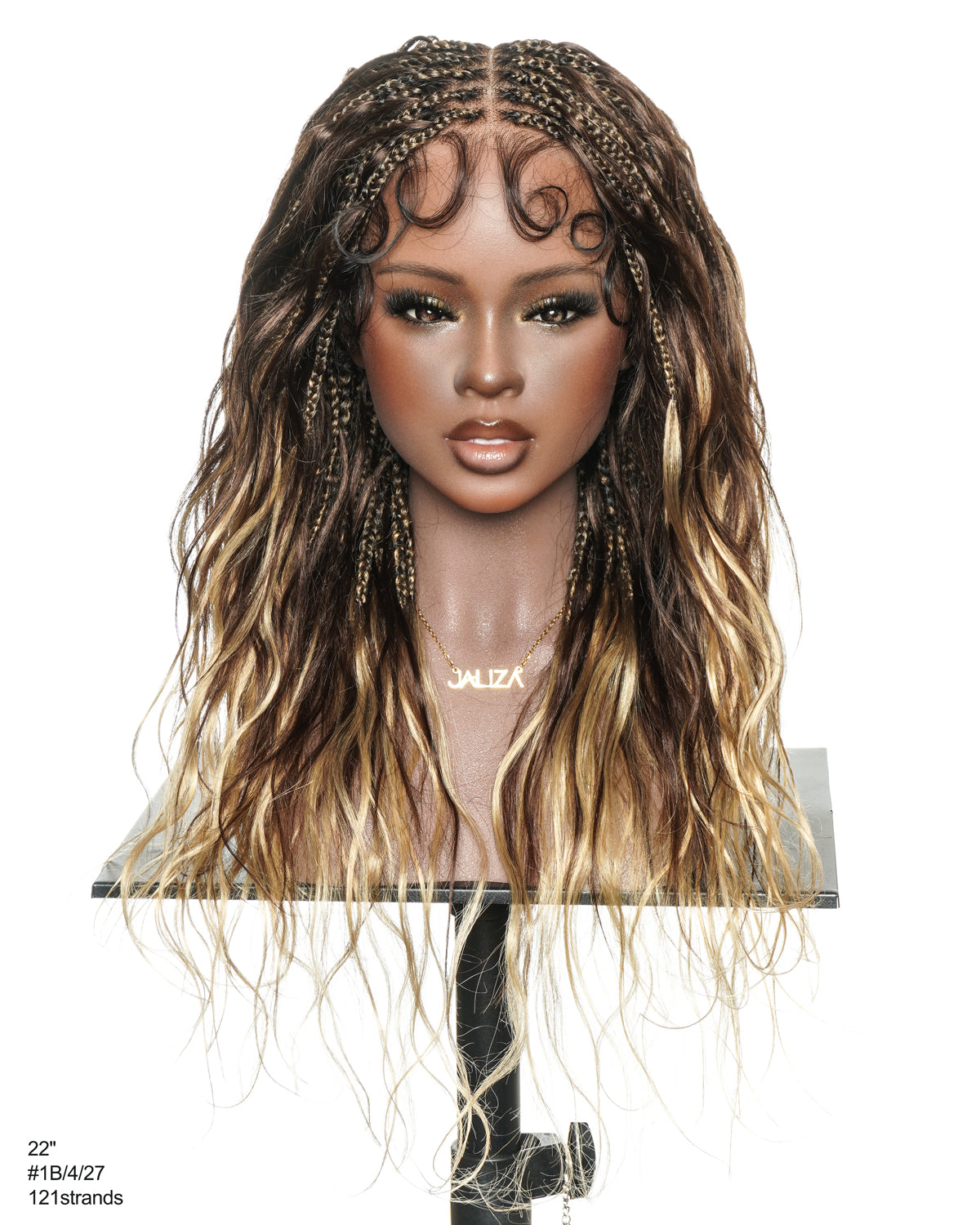 Michelle - Bora Bora Human Hair Body Wave Pre Bleached HD Full Lace Boho Box Braided Wig