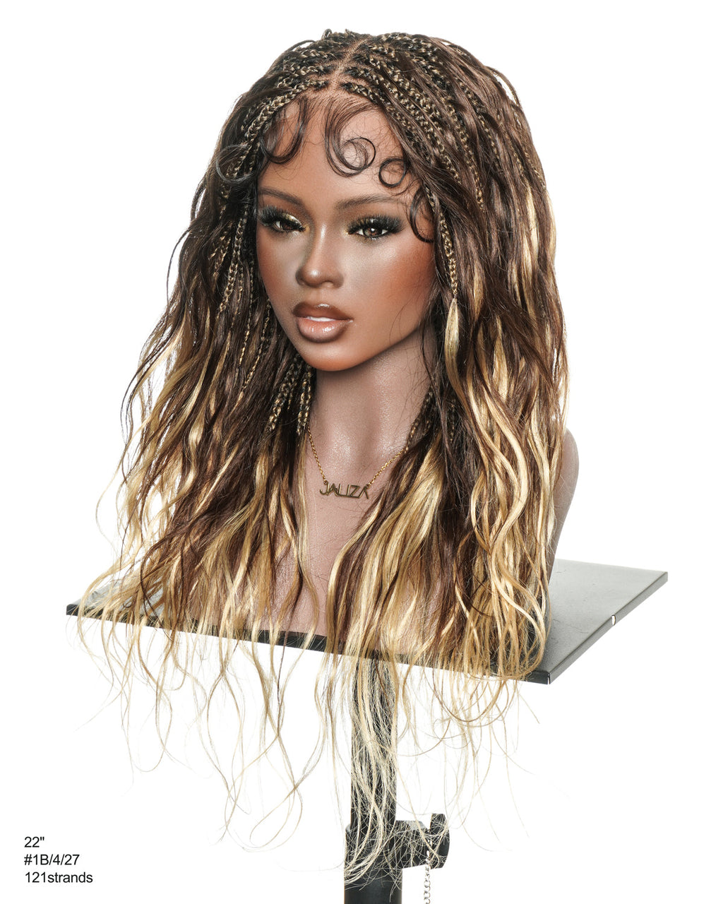 Michelle - Bora Bora Human Hair Body Wave Pre Bleached HD Full Lace Boho Box Braided Wig