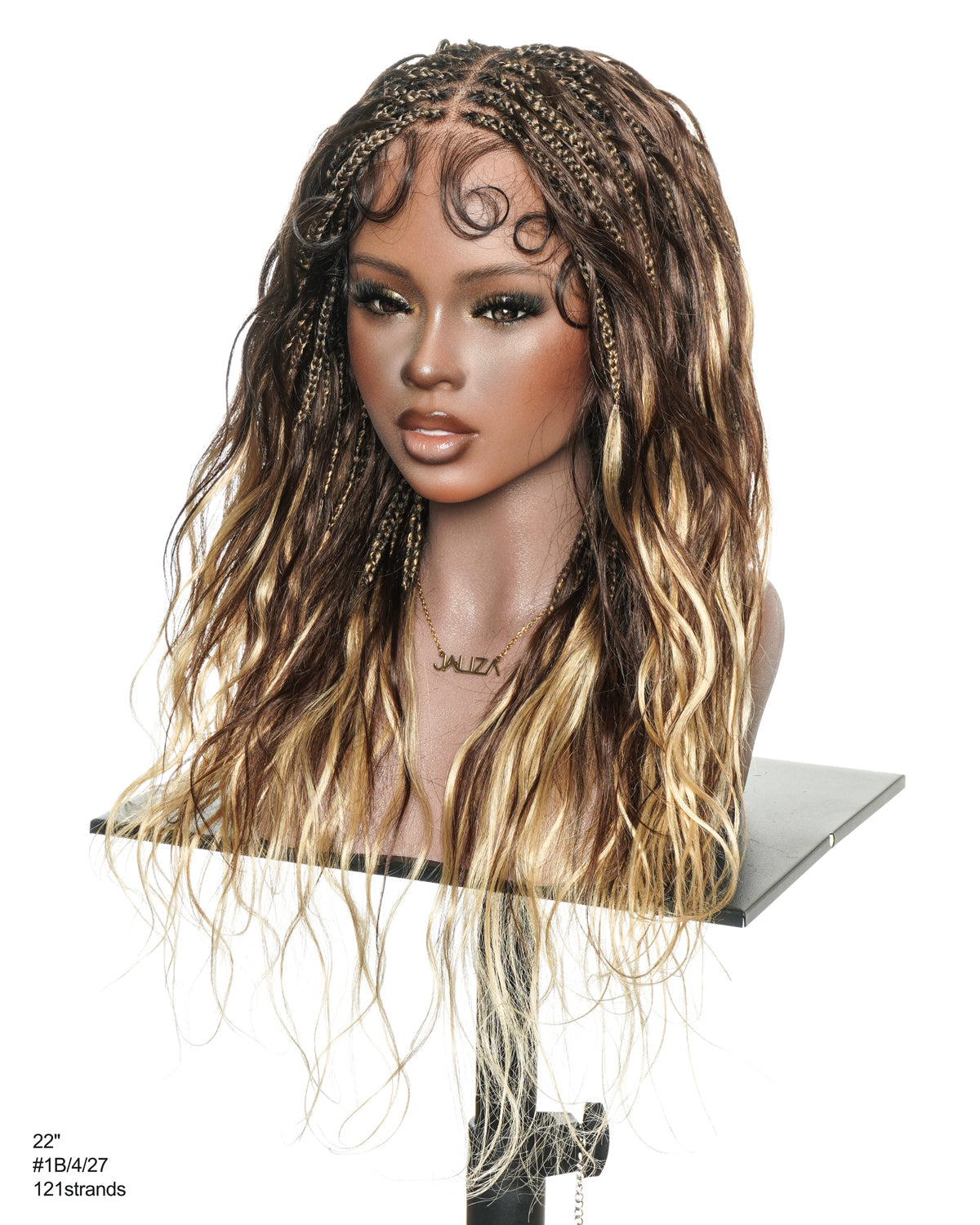 Michelle - Bora Bora Human Hair Body Wave Pre Bleached HD Full Lace Boho Box Braided Wig