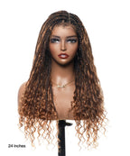 Kiki - 24" HD Full Lace Lightweight Human Hair Curls Boho Box Braided Wig