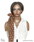 24"  Pre Bleached Human Hair Lace Lightweight Knotless HD Lace Box Braided Wig