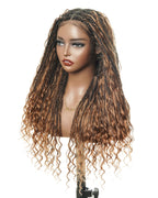 Kiki - 24" HD Full Lace Lightweight Human Hair Curls Boho Box Braided Wig