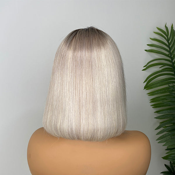Limited Restock | Ombre Grey Color Extented 4x4 Closure Lace Bob Wig - US Only