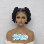 200% Density Transparent Full Lace Bantu Braided Wig With Knotless Braiding Natural Look